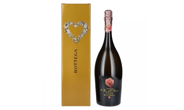 Bottega Petalo Moscato Il Vino dell' Amore 6,5% Vol. 1,5l dovanų dėžutėje, pusiau saldus