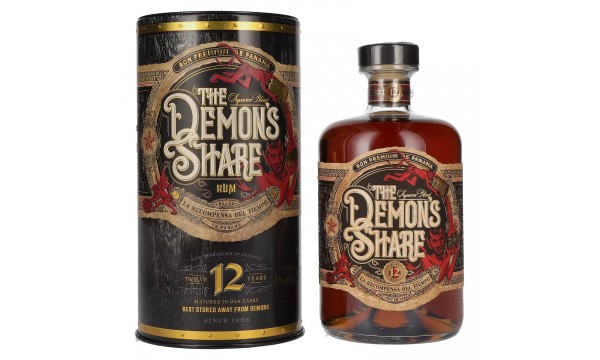 The Demon's Share Superior Blend Rum 12 Years Old 41% Vol. 0,7l skardos dėžutėje