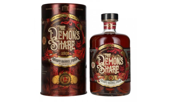 The Demon's Share Superior Blend Rum 12 Years Old Chianti Barrel Finish 41% Vol. 0,7l Tinbox dėžutėje