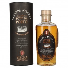 Sibona GRAPPA RISERVA Botti da PORTO 40% Vol. 0,5l dovanų dėžutėje