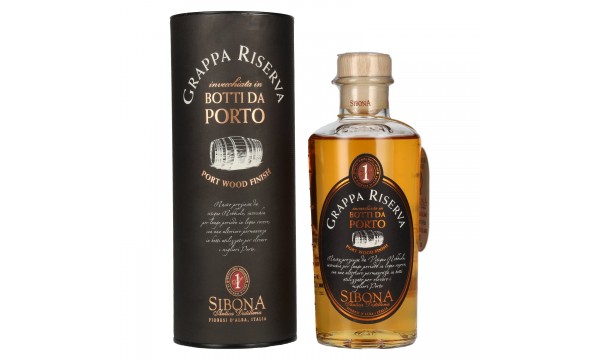 Sibona GRAPPA RISERVA Botti da PORTO 40% Vol. 0,5l dovanų dėžutėje