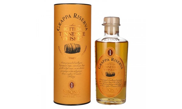 Sibona GRAPPA RISERVA botti da TENNESSEE WHISKEY 40% Vol. 0,5l dovanų dėžutėje