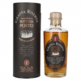 Sibona GRAPPA RISERVA Botti da PORTO 44% Vol. 0,5l dovanų dėžutėje