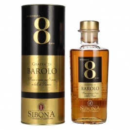 Sibona 8 Anni Invecchiata Grappa di BAROLO 44% Vol. 0,5l dovanų dėžutėje