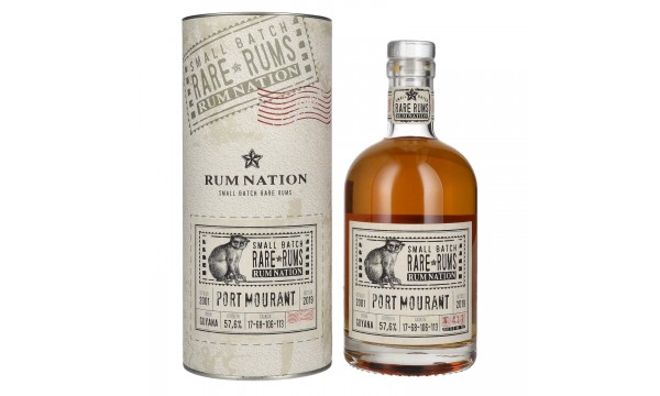 Rum Nation Rare Rum Port Mourant 2001/2019 57,6% Vol. 0,7l dovanų dėžutėje