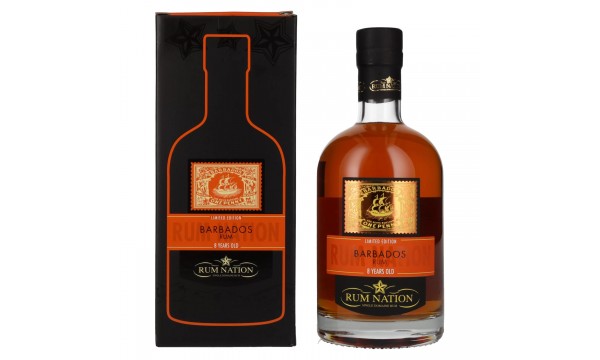 Rum Nation Barbados 8 Years Old Limited Edition 40% Vol. 0,7l dovanų dėžutėje