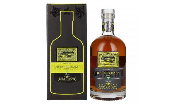 Rum Nation British Guyana 7 Years Old Limited Edition 59% Vol. 0,7l dovanų dėžutėje