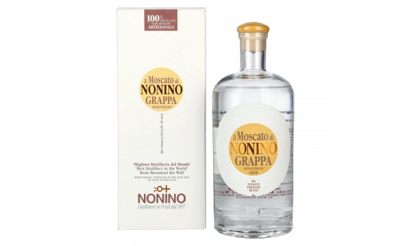 Nonino Grappa Monovitigno il Moscato 41% Vol. 0,7l dovanų dėžutėje