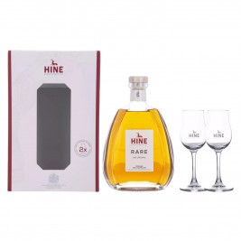 Hine RARE VSOP The Original Fine Champagne Cognac 40% Vol. 0,7l dovanų dėžutėje su 2 taurelėmis