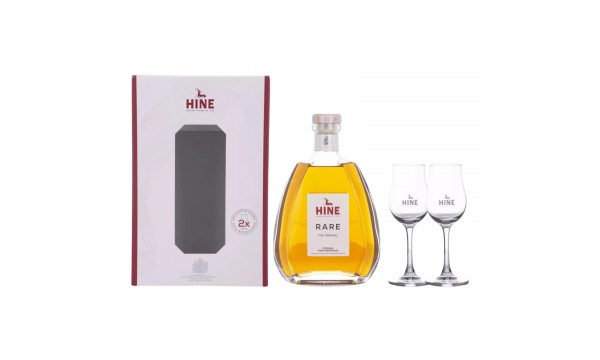 Hine RARE VSOP The Original Fine Champagne Cognac 40% Vol. 0,7l dovanų dėžutėje su 2 taurelėmis Hine RARE VSOP The Original Fine Champagne Cognac 40% Vol. 0,7l dovanų dėžutėje su 2 taurelėmis