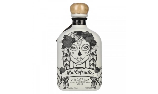 La Cofradia ED. CATRINA Tequila Blanco 100% de Agave NEGRO 50% Vol. 0,7l