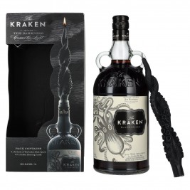 The Kraken Black Spiced 40% Vol. 1l dovanų dėžutėje su žvake