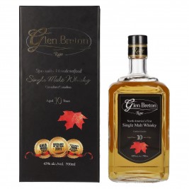 Glen Breton Rare 10 Years Old Canada's First Single Malt Whisky 43% Vol. 0,7l dovanų dėžutėje