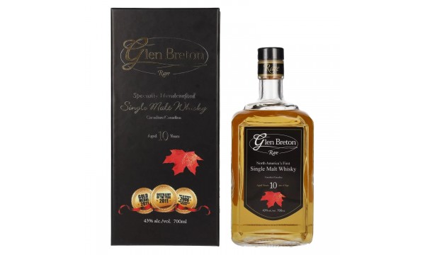 Glen Breton Rare 10 Years Old Canada's First Single Malt Whisky 43% Vol. 0,7l dovanų dėžutėje