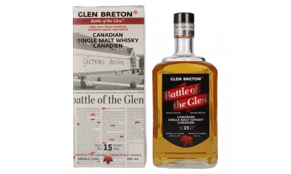 Glen Breton Battle of the Glen 15 Years Old Canadian Single Malt Whisky 43% Vol. 0,7l dovanų dėžutėje Glen Breton Battle of the Glen 15 Years Old Canadian Single Malt Whisky 43% Vol. 0,7l dovanų dėžutėje