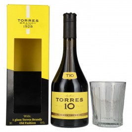 Torres 10 RESERVA IMPERIAL Brandy 38% Vol. 0,7l dovanų dėžutėje su taure
