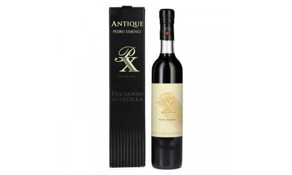Fernando de Castilla Sherry Pedro Ximénez Antique 15% Vol. 0,5l dovanų dėžutėje, saldus
