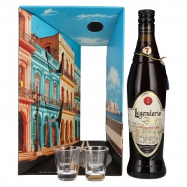Legendario Elixir de Cuba 34% Vol. 0,7l dovanų dėžutėje su 2 stiklais