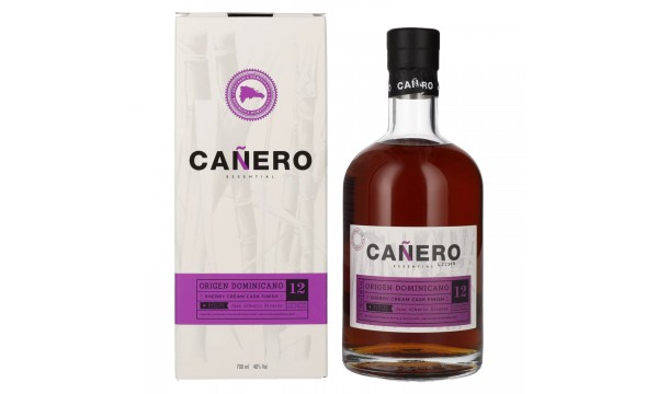 Ron Cañero 12 Solera Ron Dominicano SHERRY CREAM CASK FINISH 40% Vol. 0,7l dovanų dėžutėje