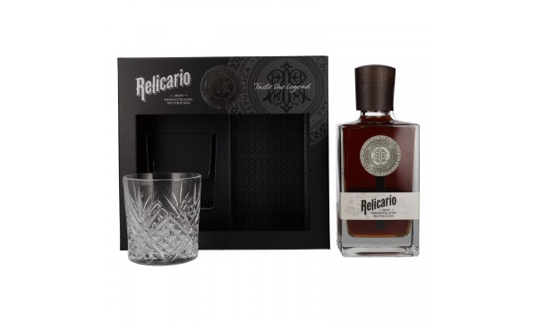 Relicario Ron Dominicano Supremo 40% Vol. 0,7l dovanų dėžutėje su stiklu