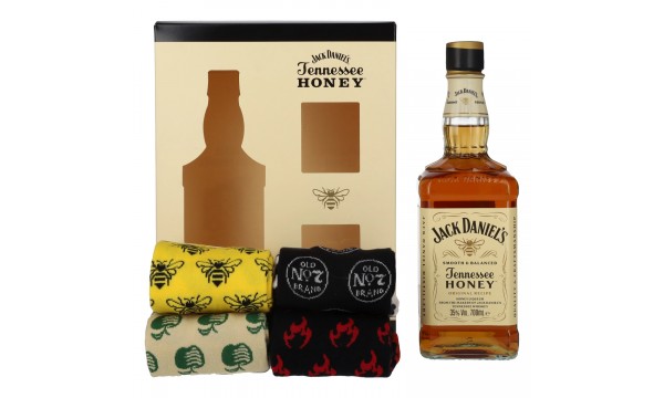 Jack Daniel's Tennessee HONEY 35% Vol. 0,7l with Socken Jack Daniel's Tennessee HONEY 35% Vol. 0,7l with Socken