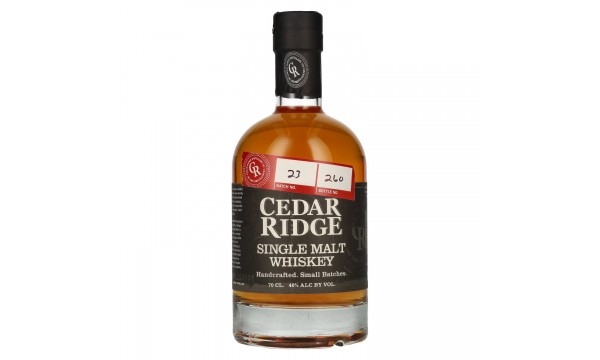 Cedar Ridge SINGLE MALT WHISKEY 40% Vol. 0,7l Cedar Ridge SINGLE MALT WHISKEY 40% Vol. 0,7l