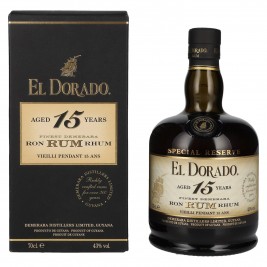El Dorado 15 Years Old Finest Demerara Rum SPECIAL RESERVE 43% Vol. 0,7l dovanų dėžutėje