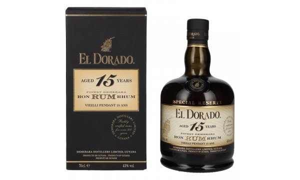 El Dorado 15 Years Old Finest Demerara Rum SPECIAL RESERVE 43% Vol. 0,7l dovanų dėžutėje