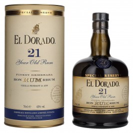 El Dorado 21 Years Old Finest Demerara Rum SPECIAL RESERVE 43% Vol. 0,7l dovanų dėžutėje