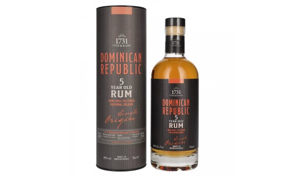 1731 Fine & Rare DOMINICAN REPUBLIC 5 Years Old Single Origin Rum 46% Vol. 0,7l dovanų dėžutėje