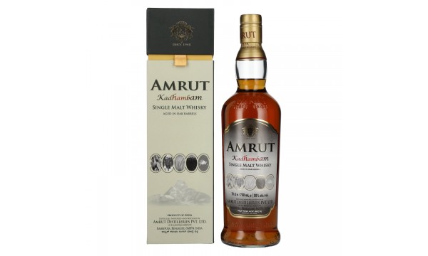 Amrut KADHAMBAM Single Malt Whisky 50% Vol. 0,7l dovanų dėžutėje