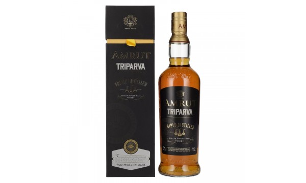 Amrut TRIPARVA Triple Distilled Indian Single Malt Whisky 50% Vol. 0,7l dovanų dėžutėje
