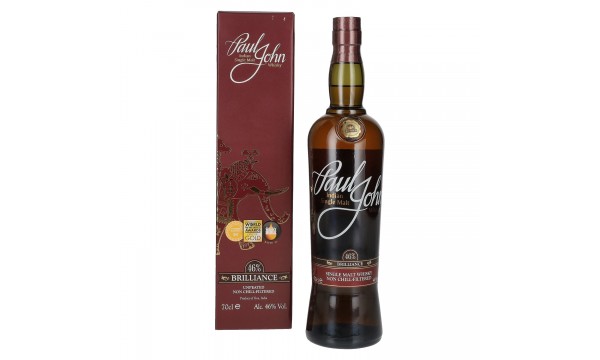 Paul John BRILLIANCE Indian Single Malt Whisky 46% Vol. 0,7l dovanų dėžutėje