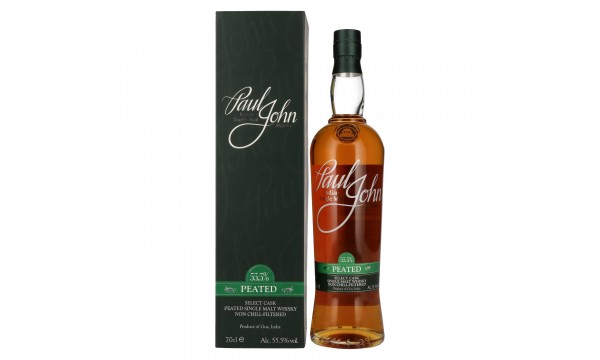 Paul John PEATED SELECT CASK Indian Single Malt Whisky 55,5% Vol. 0,7l dovanų dėžutėje Paul John PEATED SELECT CASK Indian Single Malt Whisky 55,5% Vol. 0,7l dovanų dėžutėje