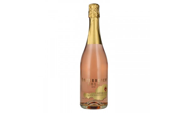 Österreich Gold Rosé - with 23 Karat Blattgold 9,5% Vol. 0,75l, briutas