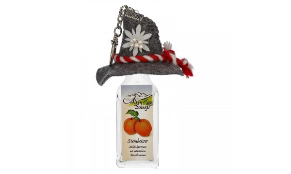 Nannerl Alpenschnaps STEINBEISSER Marille 35% Vol. 0,02l with Filzhut