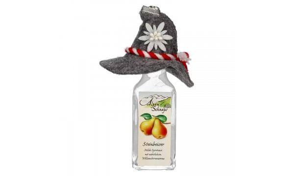 Nannerl Alpenschnaps STEINBEISSER Williams 35% Vol. 0,02l with Filzhut