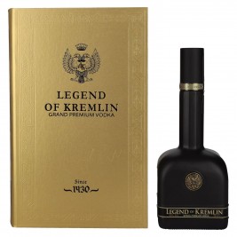 Legend of Kremlin Premium Russian Vodka BLACK BOTTLE-GOLD BOOK 40% Vol. 0,7l dovanų dėžutėje