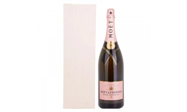 Moët & Chandon Champagne ROSÉ IMPÉRIAL Brut 12,5% Vol. 3l Medinėje dėžutėje, briutas Moët & Chandon Champagne ROSÉ IMPÉRIAL Brut 12,5% Vol. 3l Medinėje dėžutėje, briutas