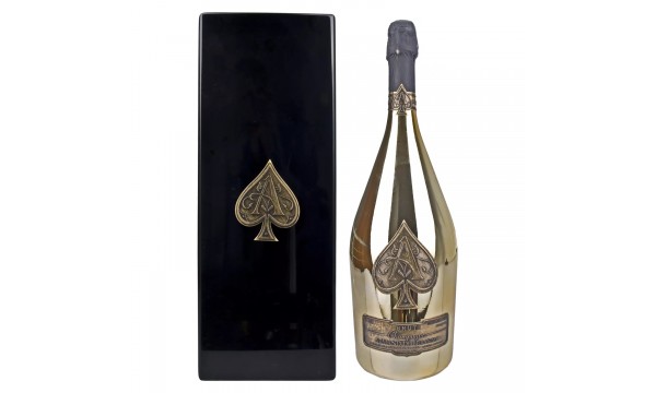 Armand de Brignac Champagne Brut Gold 12,5% Vol. 1,5l medinėje dėžutėje, briutas