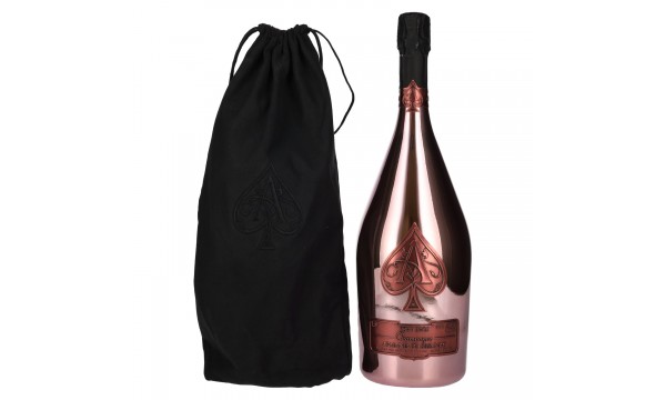 Armand de Brignac Champagne Rosé Brut 12,5% Vol. 1,5l į Velvet Bag, briutas