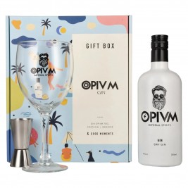OPIVM Imperial Spirits Dry Gin 40% Vol. 0,7l dovanų dėžutėje su taure ir matavimo indeliu