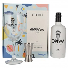 OPIVM Imperial Spirits Dry Gin 40% Vol. 0,7l dovanų dėžutėje su taure ir matavimo taurele