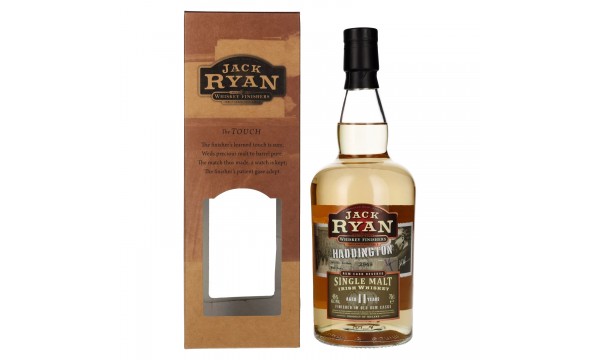 Jack Ryan HADDINGTON 11 Years Old Single Malt Irish Whiskey Rum Cask Reserve 46% Vol. 0,7l dovanų dėžutėje