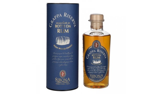 Sibona GRAPPA RISERVA Botti da RUM 44% Vol. 0,5l dovanų dėžutėje