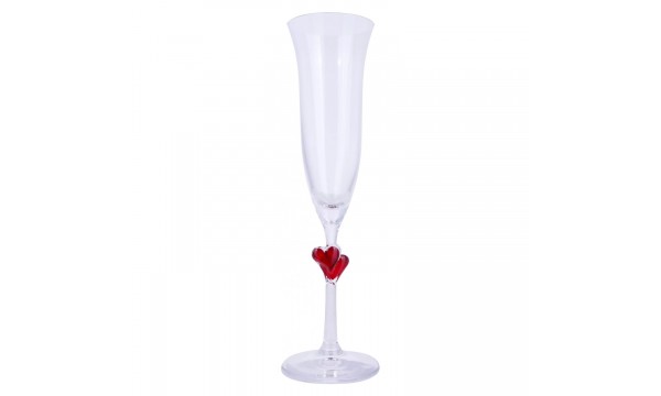 Stölzle Lausitz L'Amour Rote Herzen Champagnerkelch 17,5 cl