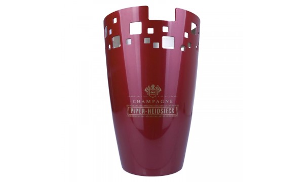 Piper-Heidsieck Champagne Champagnerkühler Metall rot, briutas Piper-Heidsieck Champagne Champagnerkühler Metall rot, briutas