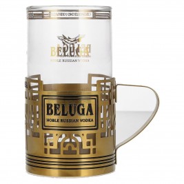 Beluga Noble Russian Vodka EXPORT Highball glass im glasshalter