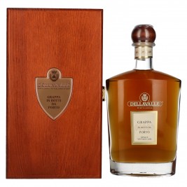 Dellavalle Grappa Porto statinėse Single Vintage Cask 42% Vol. 0,7l medinėje dėžėje