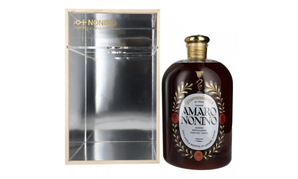 Amaro Nonino Quintessentia Di Erbe Liquore 35% Vol. 6,3l į Holzkiste su Servierpipette Amaro Nonino Quintessentia Di Erbe Liquore 35% Vol. 6,3l į Holzkiste su Servierpipette